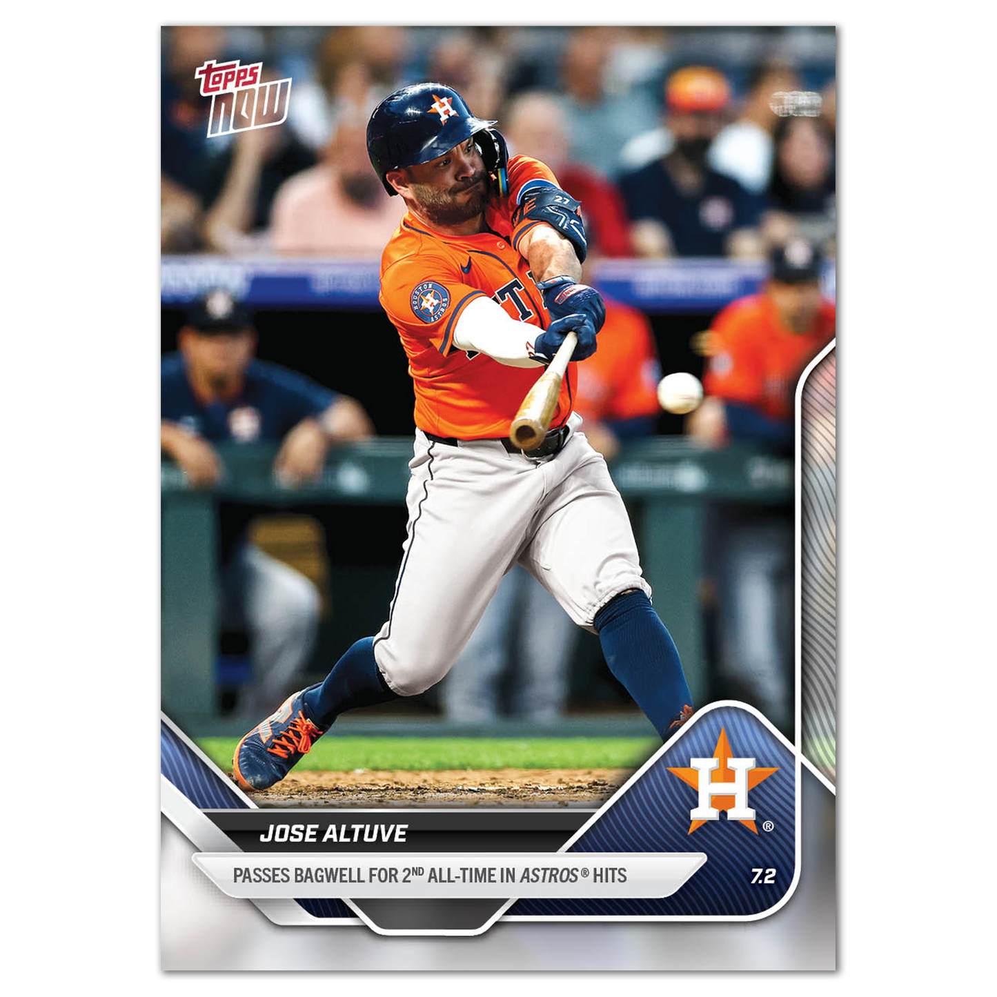 Jose Altuve - 2025 MLB Topps NOW® - Card 372 - LOOK FOR AUTOS - PR: 1633