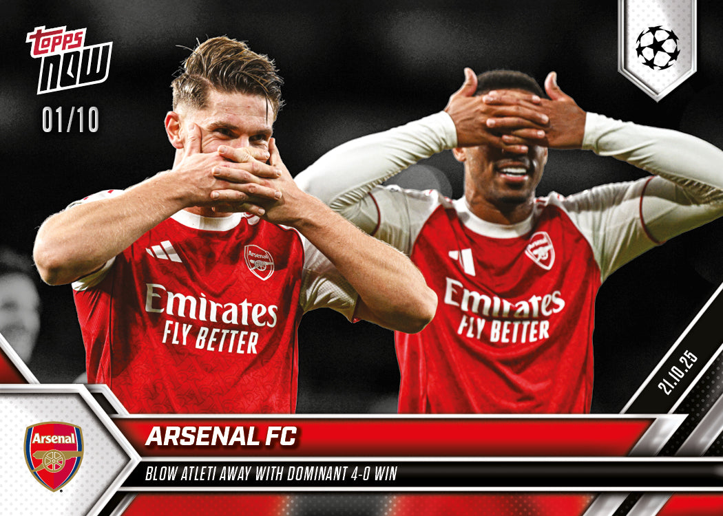 Arsenal FC - 2025-26 UCL Topps NOW® - Card 36 - PR: 1493