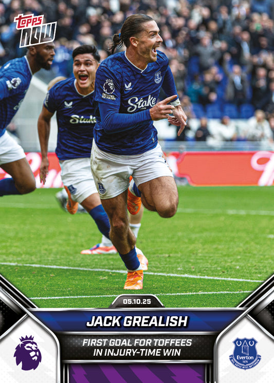 Jack Grealish - 2025-26 Premier League Topps NOW® - Card 33 - PR: 405