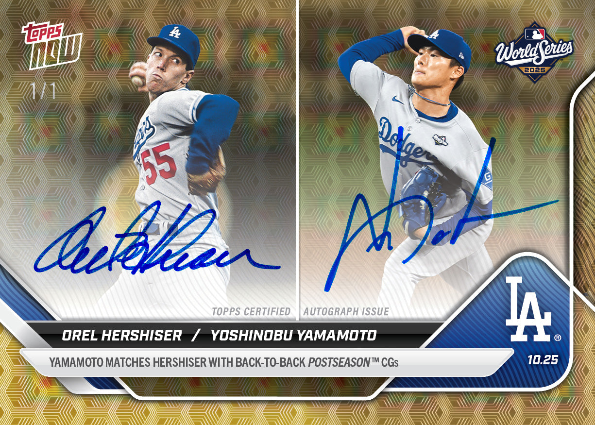 Orel Hershiser/Yoshinobu Yamamoto - 2025 MLB Topps NOW® - Card 902 - PR: 12776