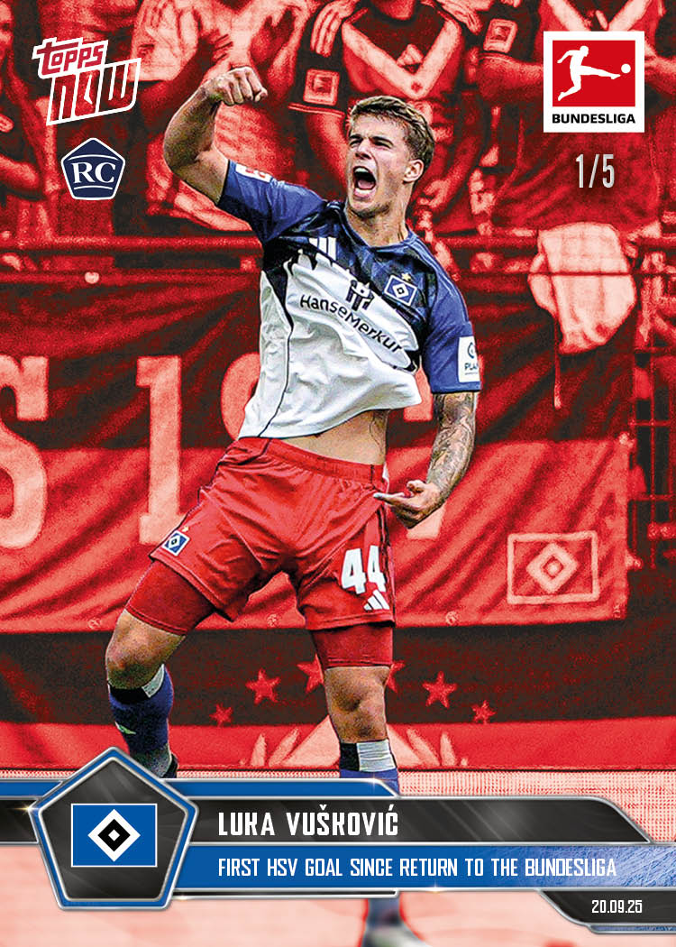 Luka Vušković - 2025-26 Bundesliga Topps NOW® - Card 24 - PR: 1885