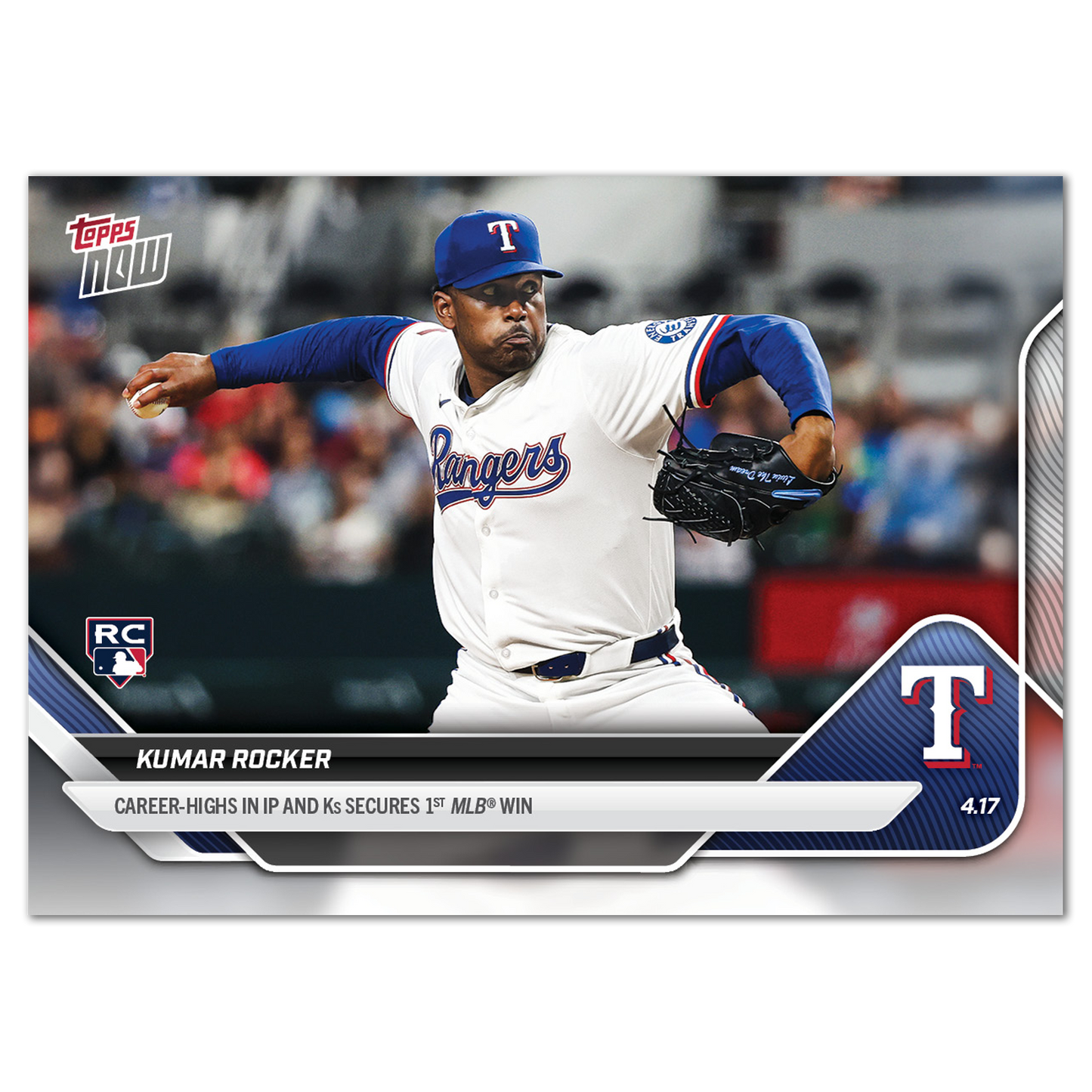 Kumar Rocker - 2025 MLB Topps NOW® - Card 78 - PR: 950