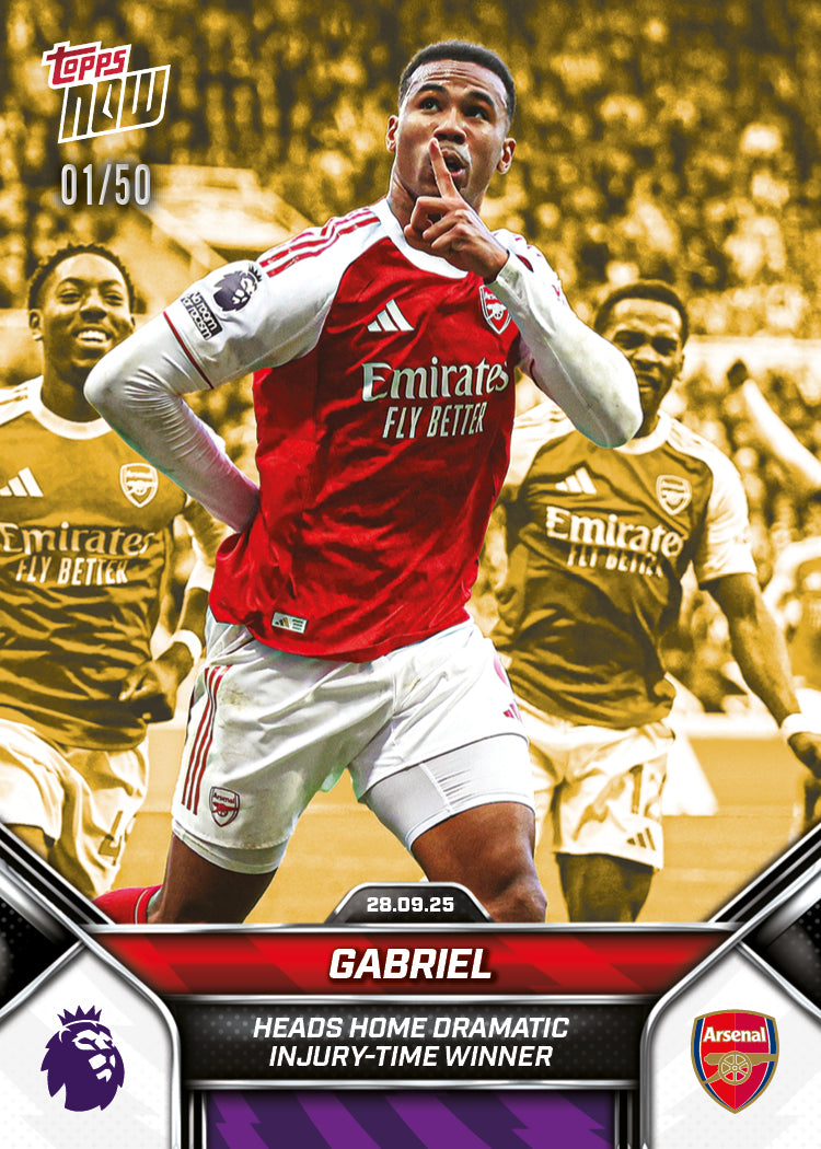 Gabriel - 2025-26 Premier League Topps NOW® - Card 28 - PR: 629