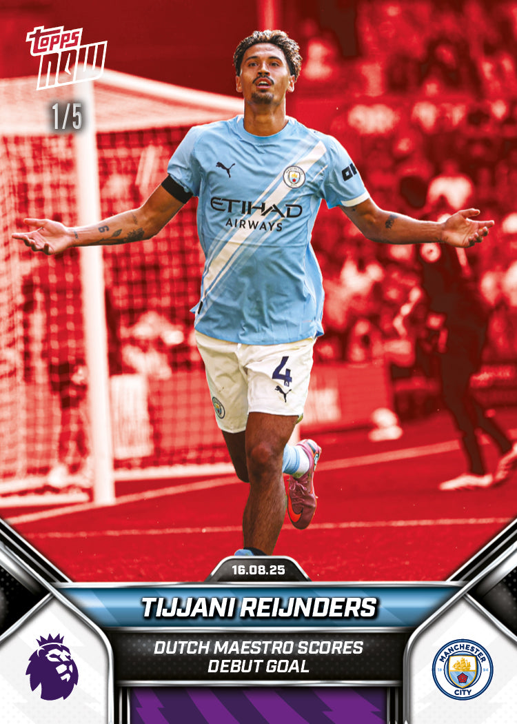Tijjani Reijnders - 2025-26 Premier League Topps NOW® - Card 1 - PR: 867