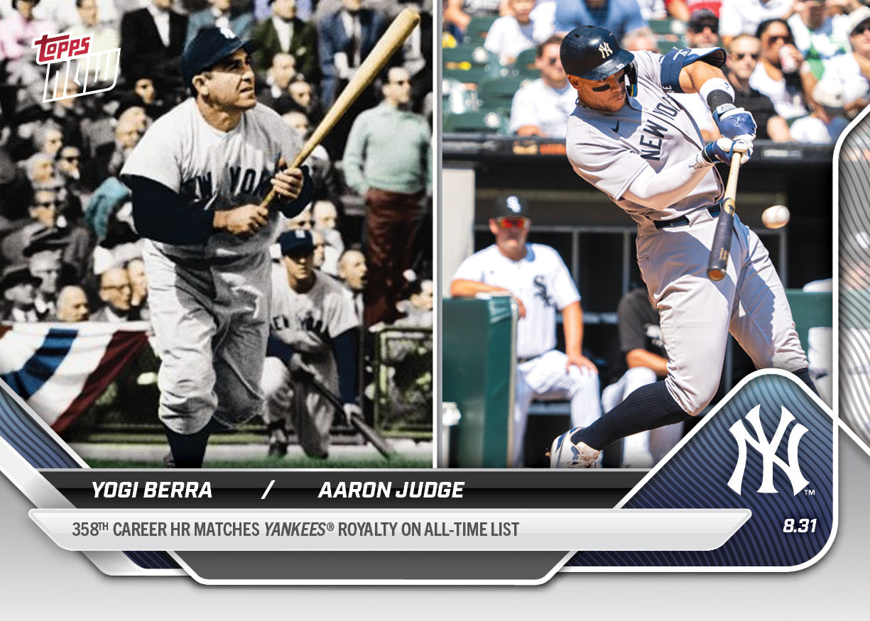 Yogi Berra / Aaron Judge - 2025 MLB Topps NOW® - Card 637 - PR: 2732