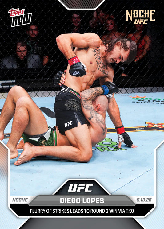 Diego Lopes - 2025 UFC Topps NOW® - Card 29 - LOOK FOR AUTOS - PR: 3146
