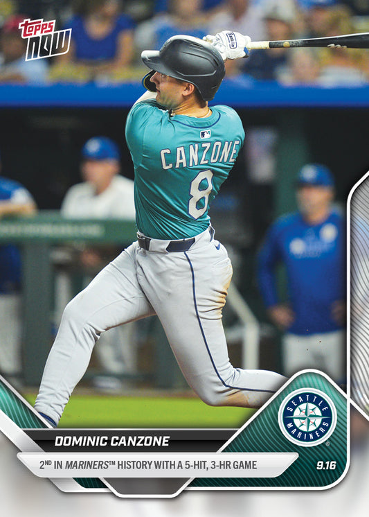 Dominic Canzone - 2025 MLB Topps NOW® - Card 723 - PR: 1067