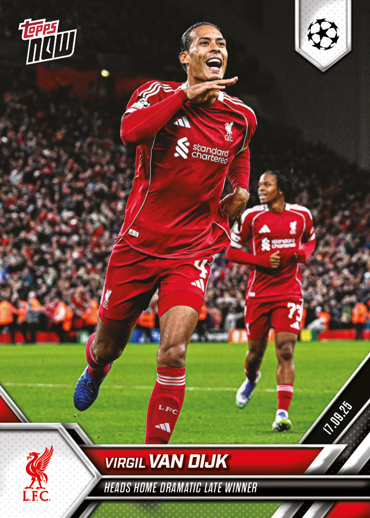 Virgil van Dijk - 2025-26 UCL Topps NOW® - Card 15 - PR: 585