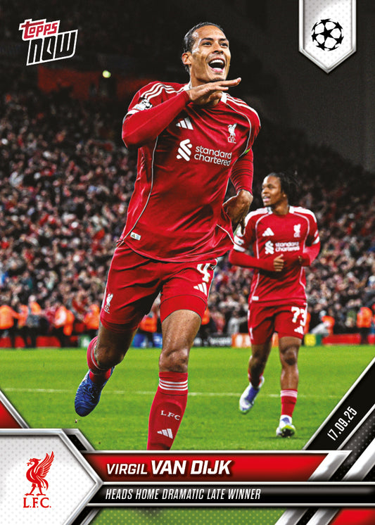 Virgil van Dijk - 2025-26 UCL Topps NOW® - Card 15 - PR: 585
