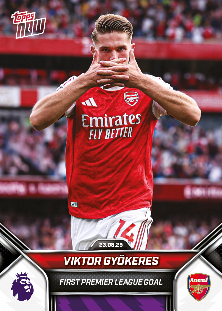 Viktor Gyökeres - 2025-26 Premier League Topps NOW® - Card 8 - PR: 2331