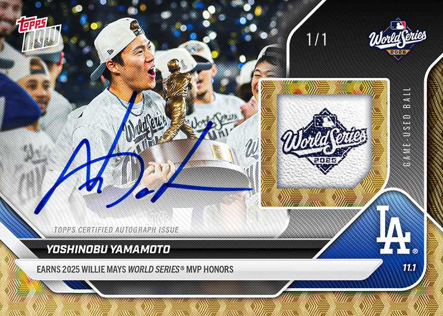 Yoshinobu Yamamoto - 2025 MLB Topps NOW® - Card 926 - PR: 41205