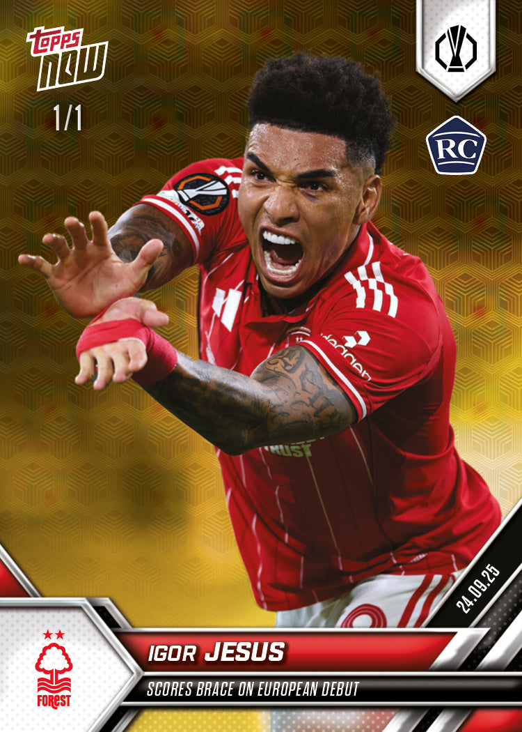 Igor Jesus - 2025-26 UEL Topps NOW® Card 1 - PR: 615