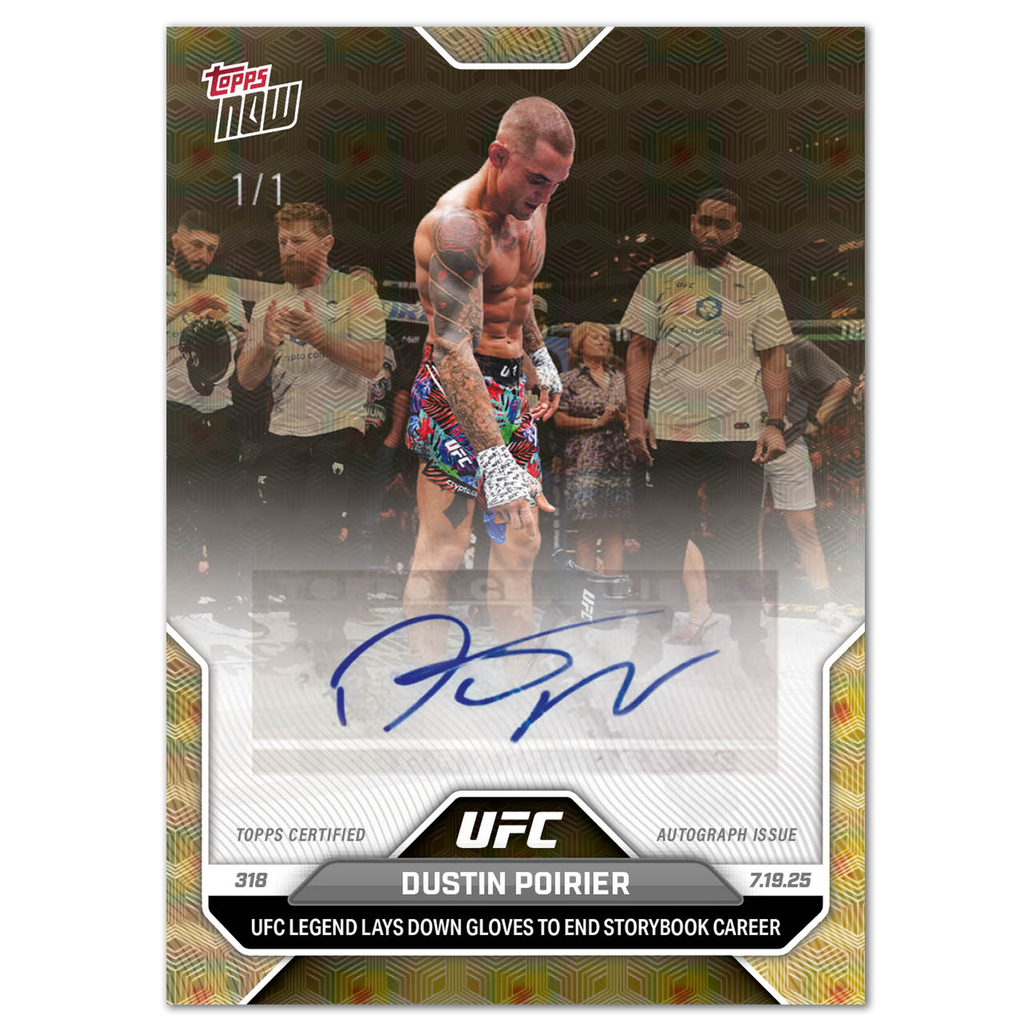 Dustin Poirier - 2025 UFC Topps NOW® - Card 23 - LOOK FOR AUTOS - PR: 5420