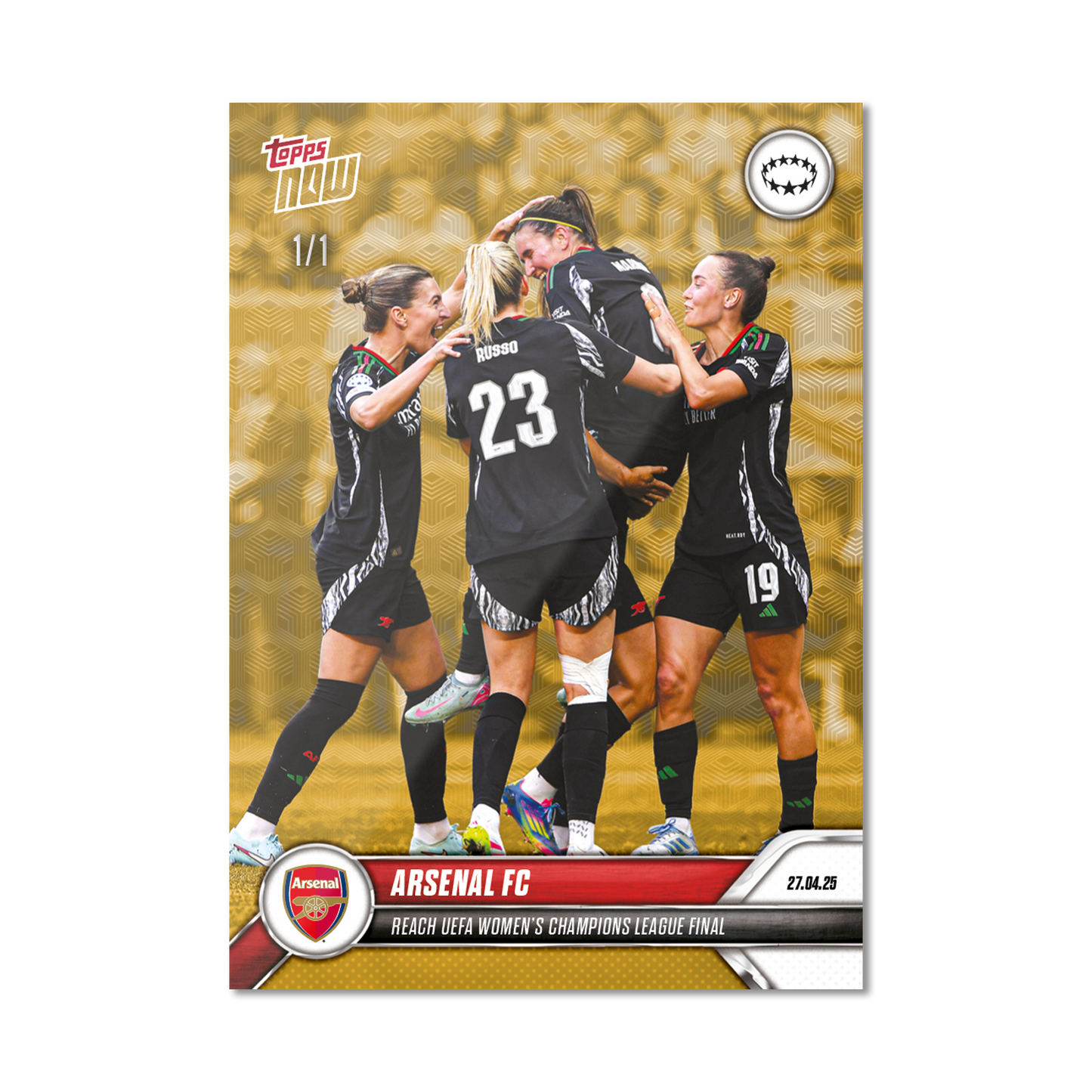 Arsenal FC - 2024-25 UWCL Topps NOW® - Card 26 - PR: 313