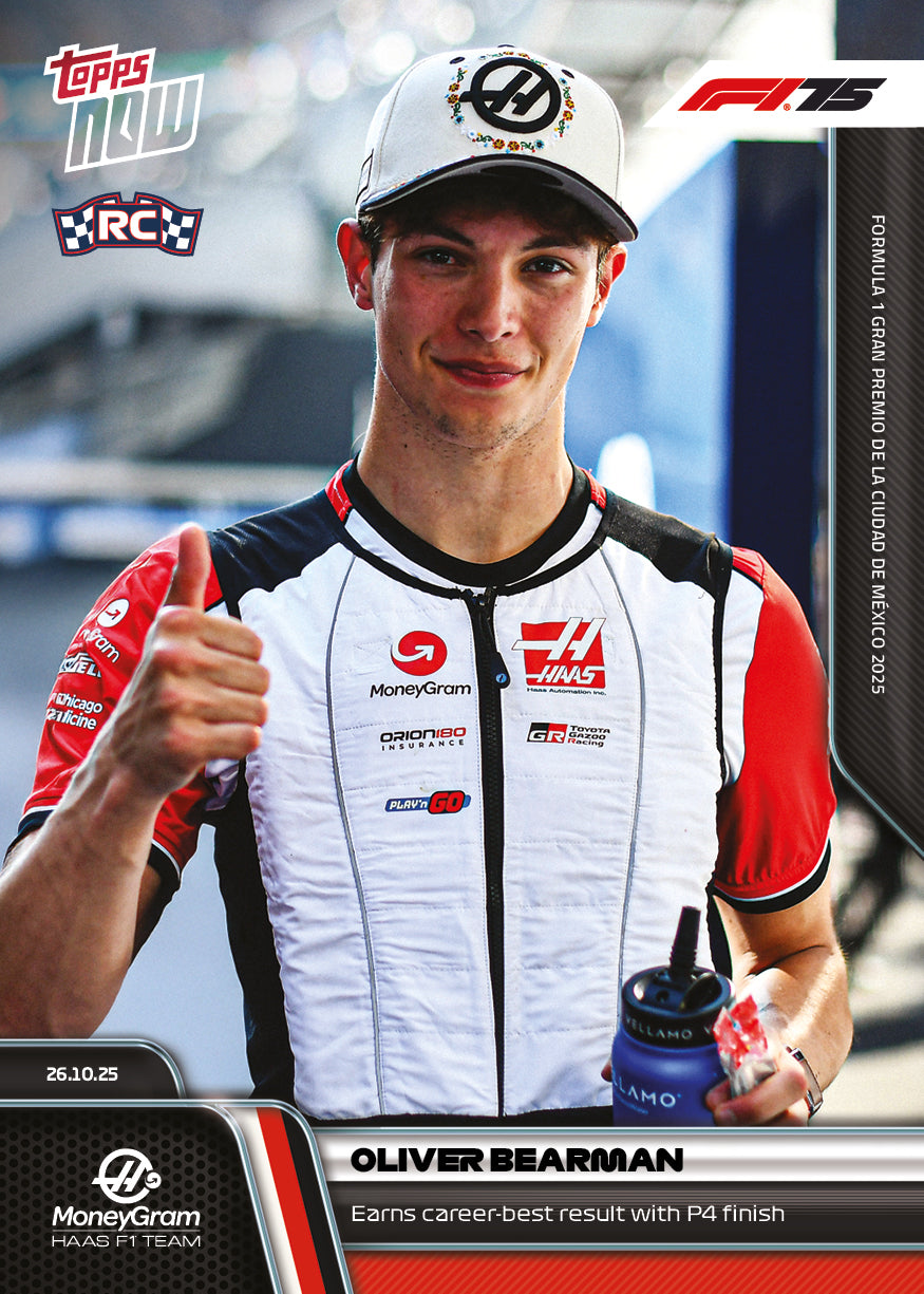 Oliver Bearman - 2025 Formula 1® Topps NOW® - Card 73 - PR: 2305