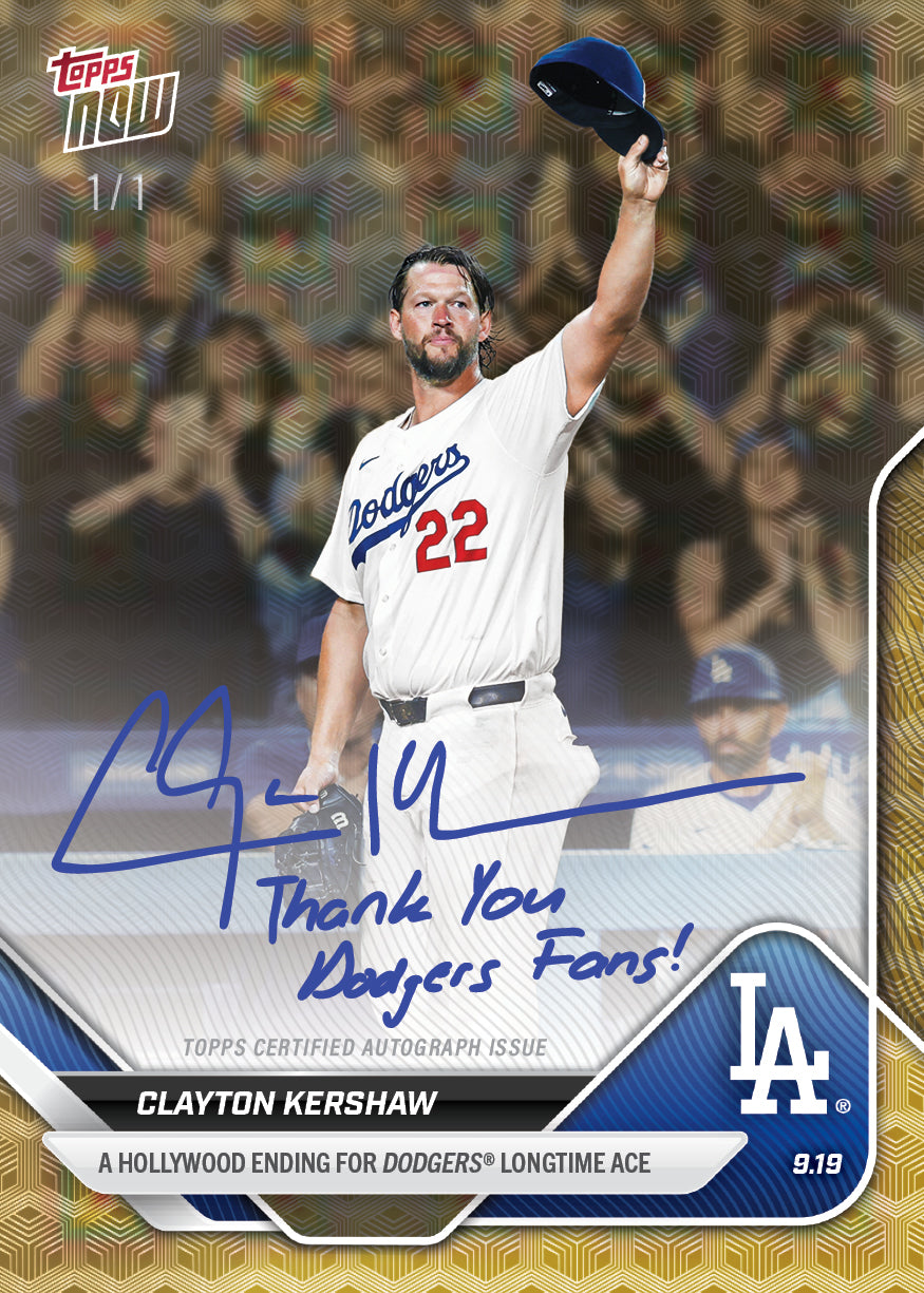 Clayton Kershaw - 2025 MLB Topps NOW® - Card 734 - LOOK FOR AUTOS - PR: 31753