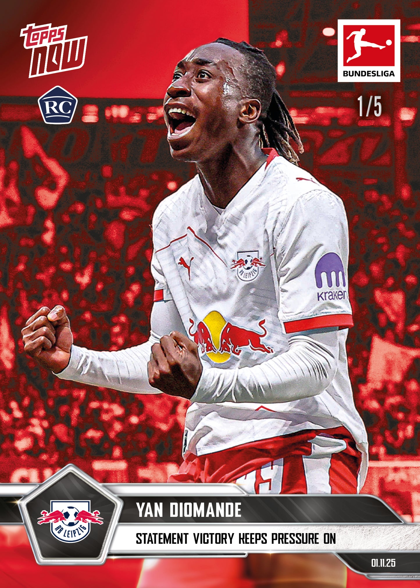 Yan Diomande - 2025-26 Bundesliga Topps NOW® - Card 56