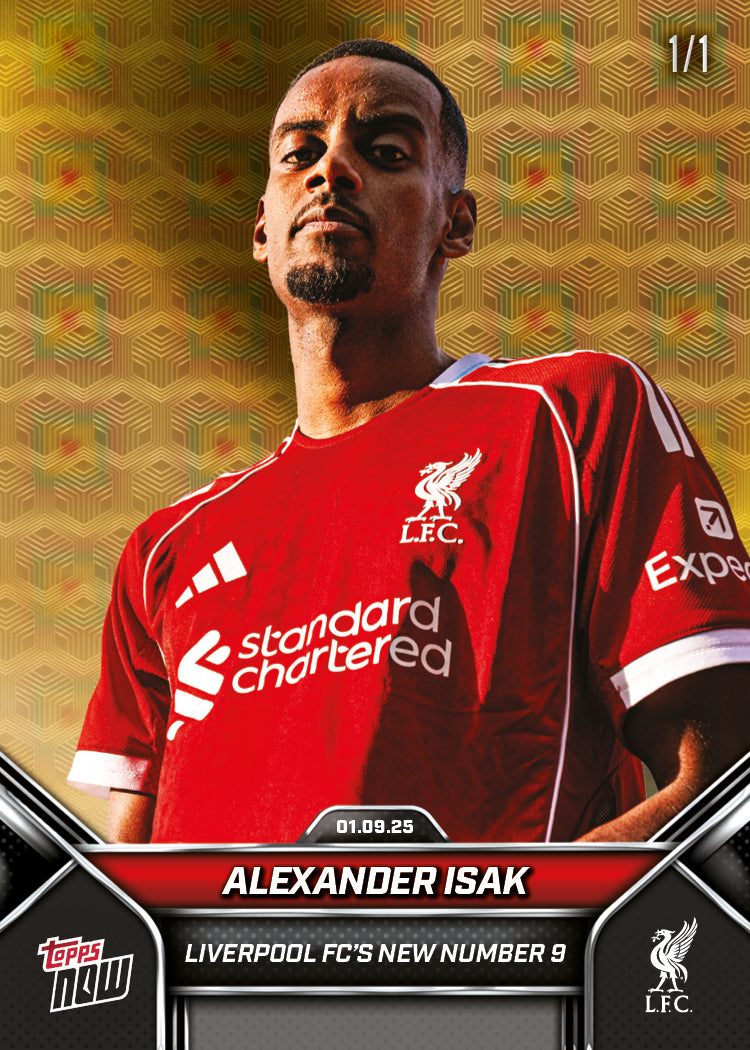 Alexander Isak - 2024-25 Liverpool Topps NOW® - Card 4 - PR: 1900