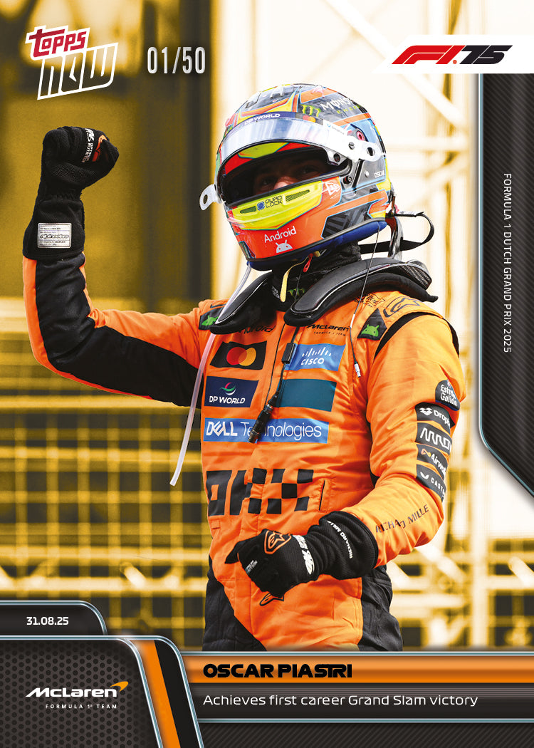 Oscar Piastri - 2025 Formula 1® Topps NOW® - Card 57 - PR: 5164