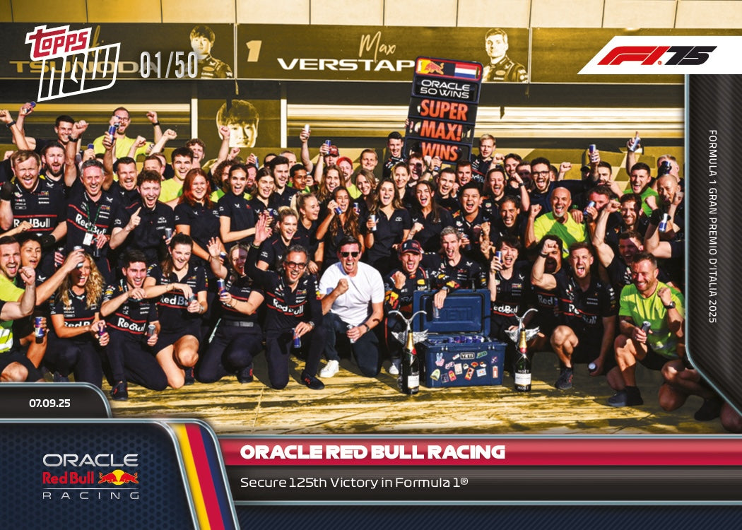 Oracle Red Bull Racing - 2025 Formula 1® Topps NOW® - Card 61 - PR: 1144