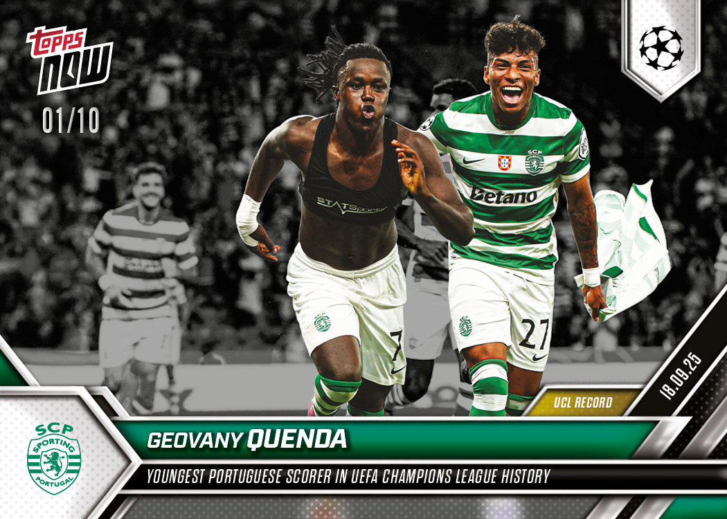 Geovany Quenda - 2025-26 UCL Topps NOW® - Card 23 - PR: 473