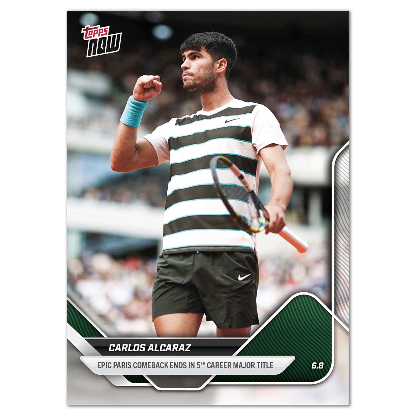 Carlos Alcaraz - 2025 Tennis Topps NOW® - Card TCA1 - LOOK FOR AUTOS - PR: 5704