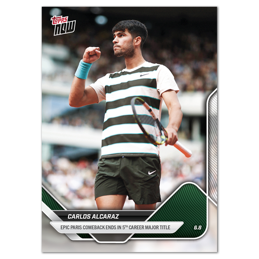 Carlos Alcaraz - 2025 Tennis Topps NOW® - Card TCA1 - LOOK FOR AUTOS - PR: 5704
