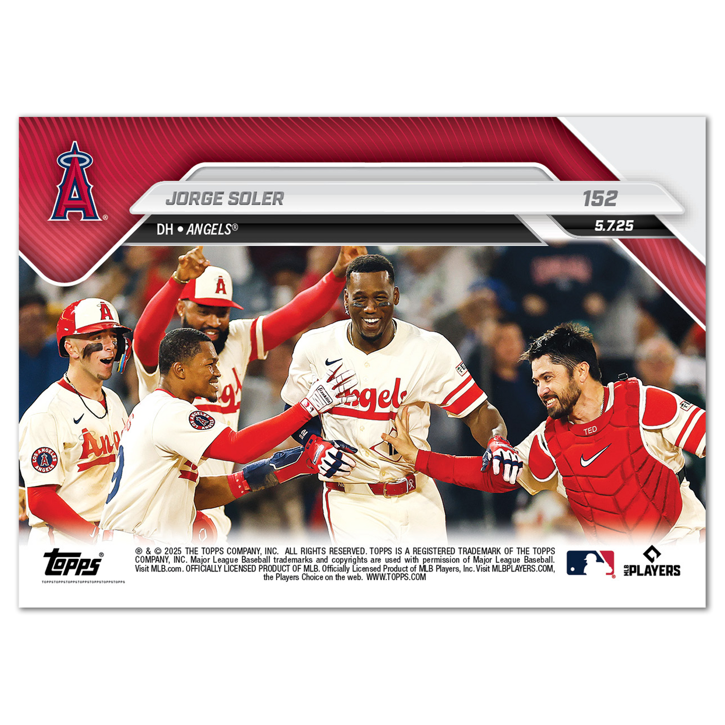 Jorge Soler - 2025 MLB Topps NOW® - Card 152 - PR: 277