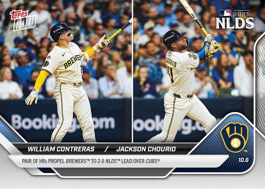William Contreras / Jackson Chourio - 2025 MLB Topps NOW® - Card 835 - PR: 1001