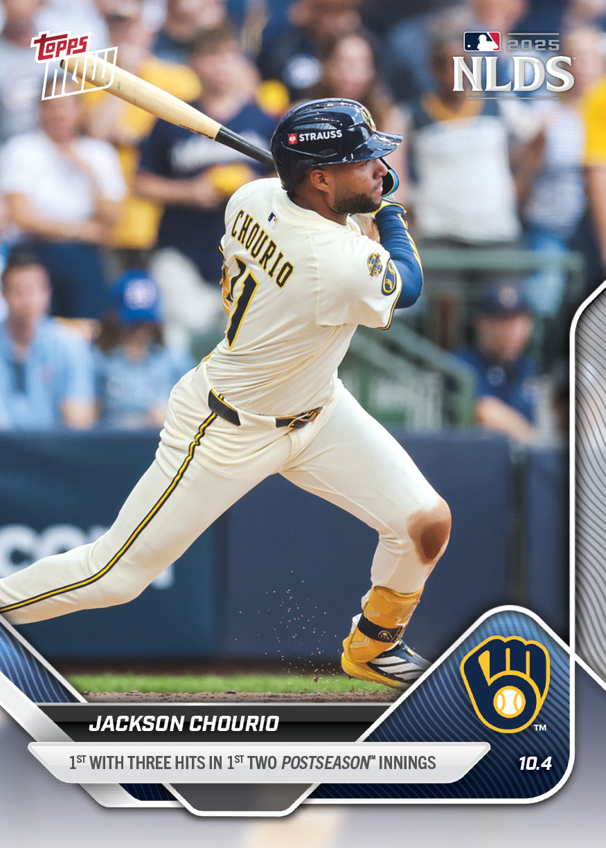 Jackson Chourio - 2025 MLB Topps NOW® - Card 818 - PR: 1060