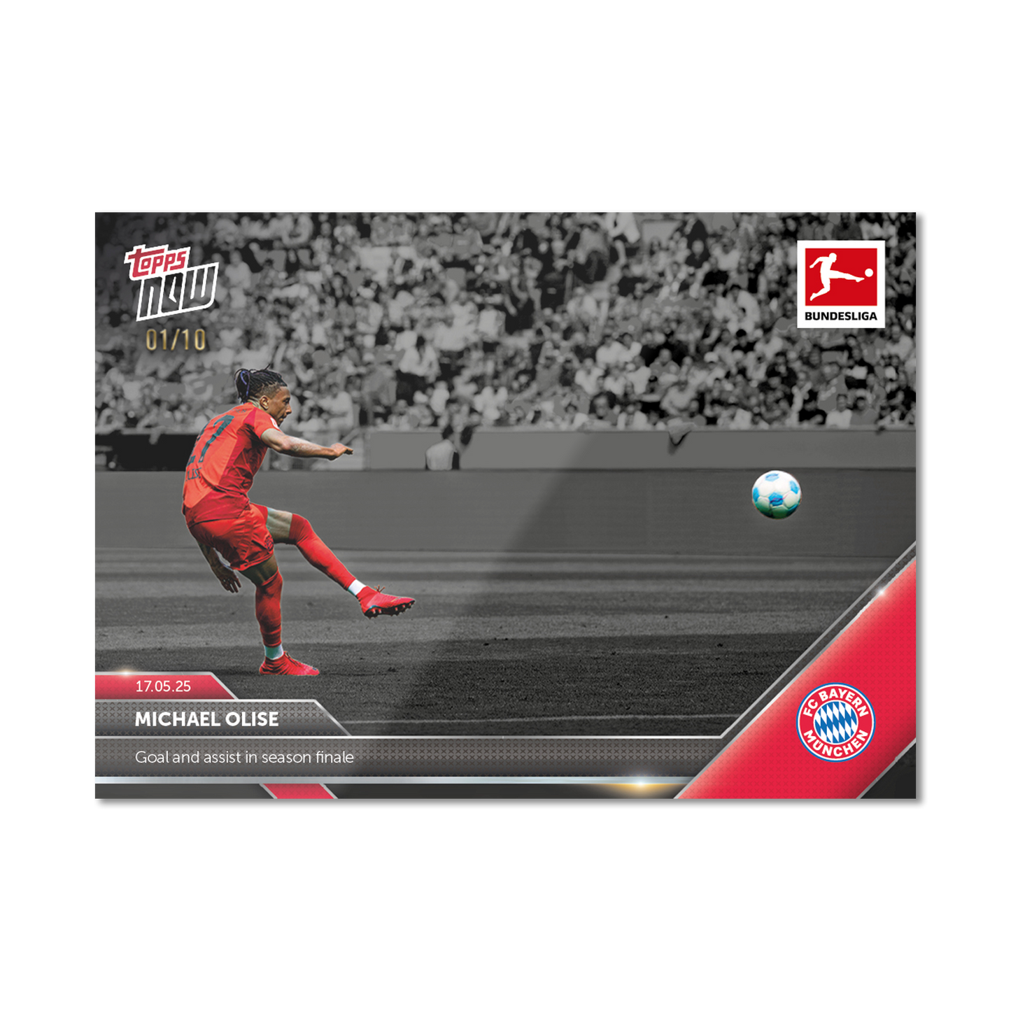 Michael Olise - 2024-25 Bundesliga Topps NOW® - Card 193 - PR: 295