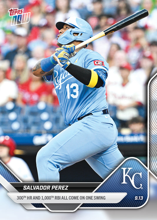 Salvador Perez - 2025 MLB Topps NOW® - Card 707 - PR: 1452