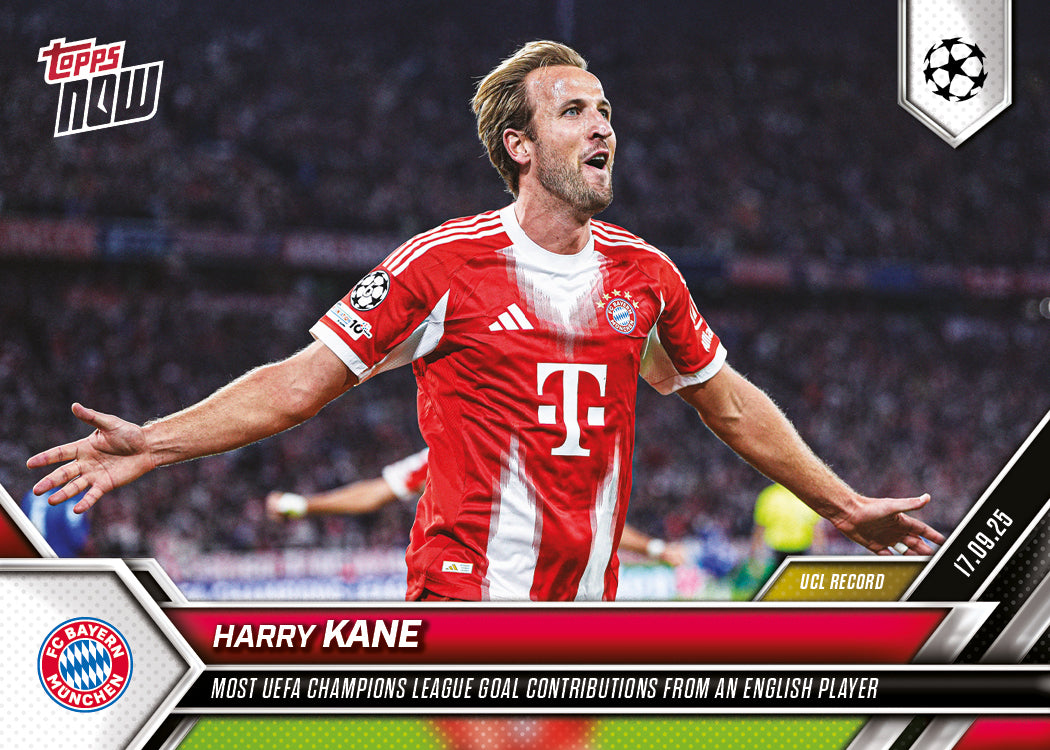 Harry Kane - 2025-26 UCL Topps NOW® - Card 17 - PR: 492