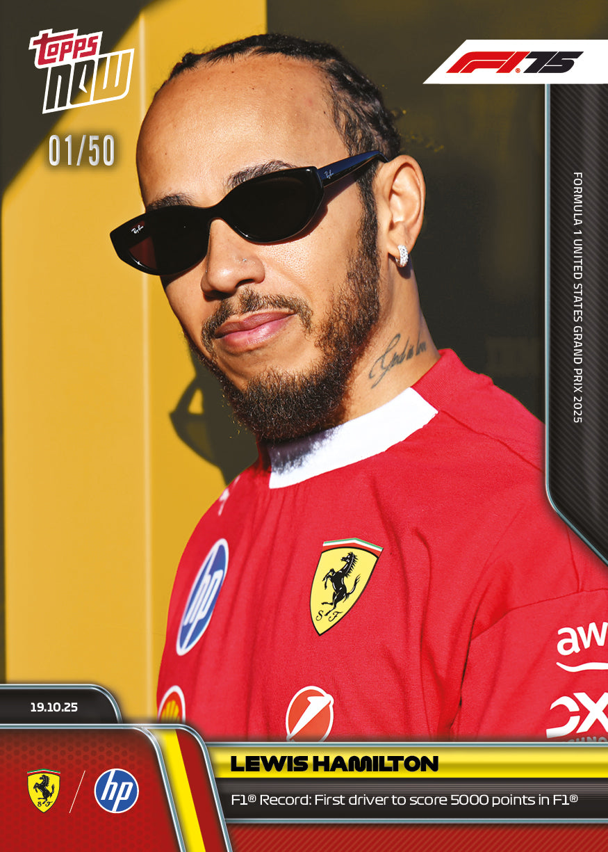 Lewis Hamilton - 2025 Formula 1® Topps NOW® - Card 70 - PR: 7103