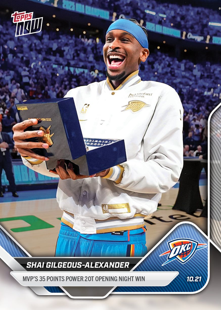 Shai Gilgeous-Alexander - 2025-26 NBA Topps NOW® - Card 1 - PR: 7695