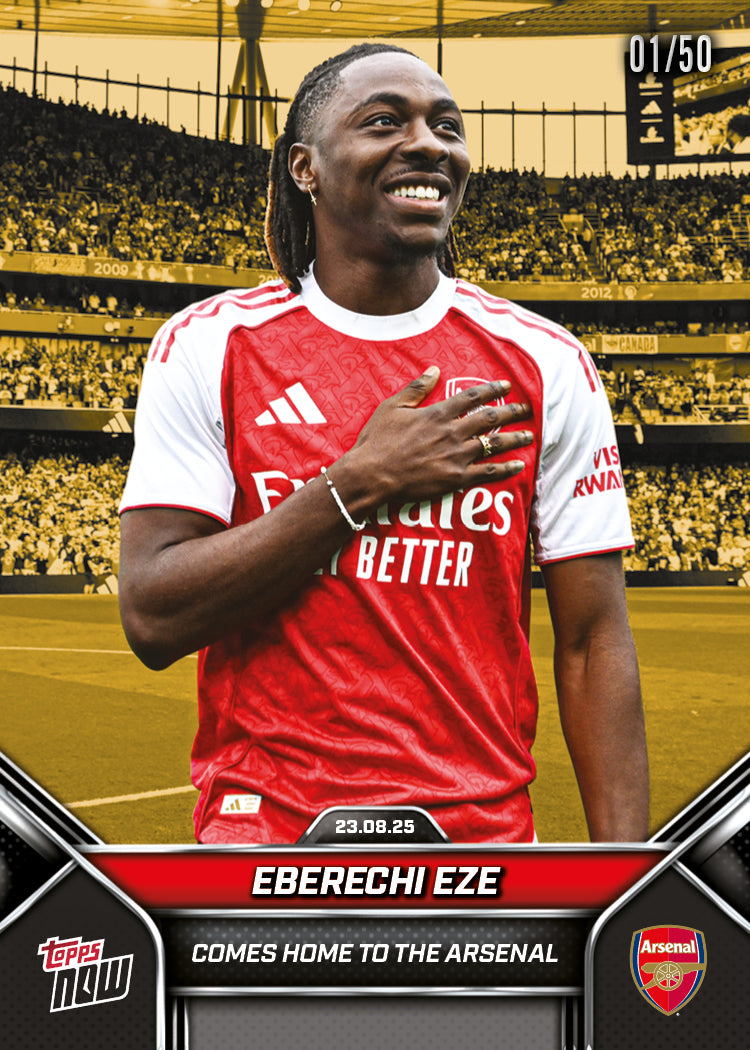 Eberechi Eze - 2025 Arsenal FC Topps NOW® - Card 3 - PR: 1171