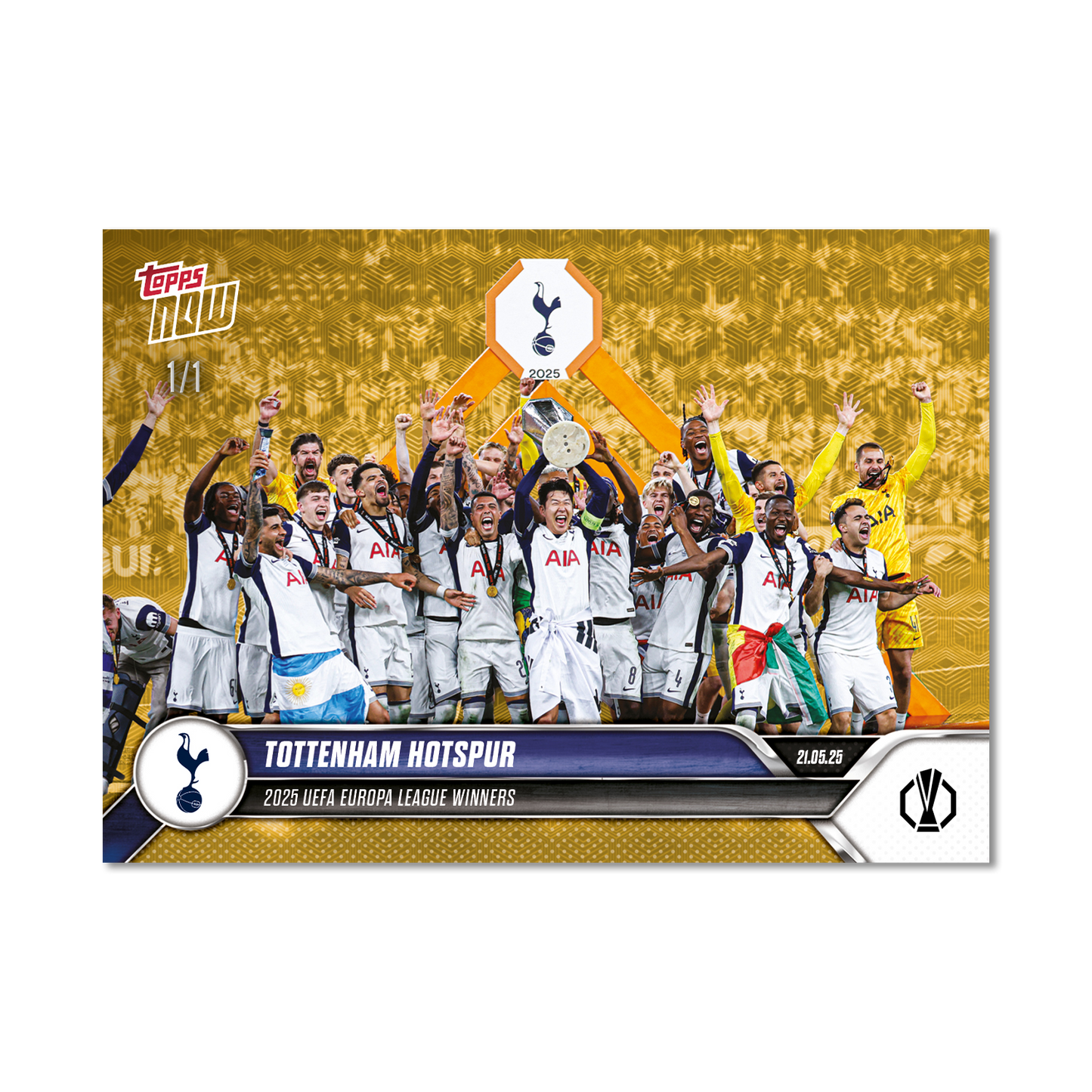 Tottenham Hotspur - 2024-25 UEL Topps NOW® Card 34 - LOOK FOR RELIC - PR: 6343