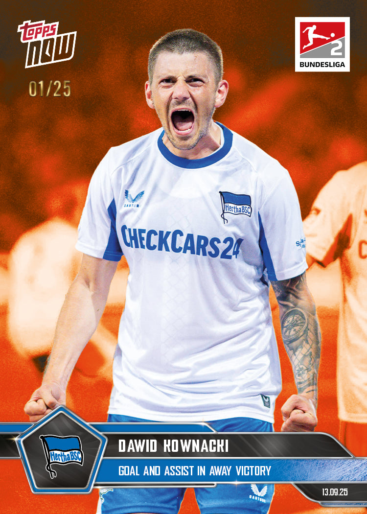 Dawid Kownacki - 2025-26 Bundesliga Topps NOW® - Card 21 - PR: 280
