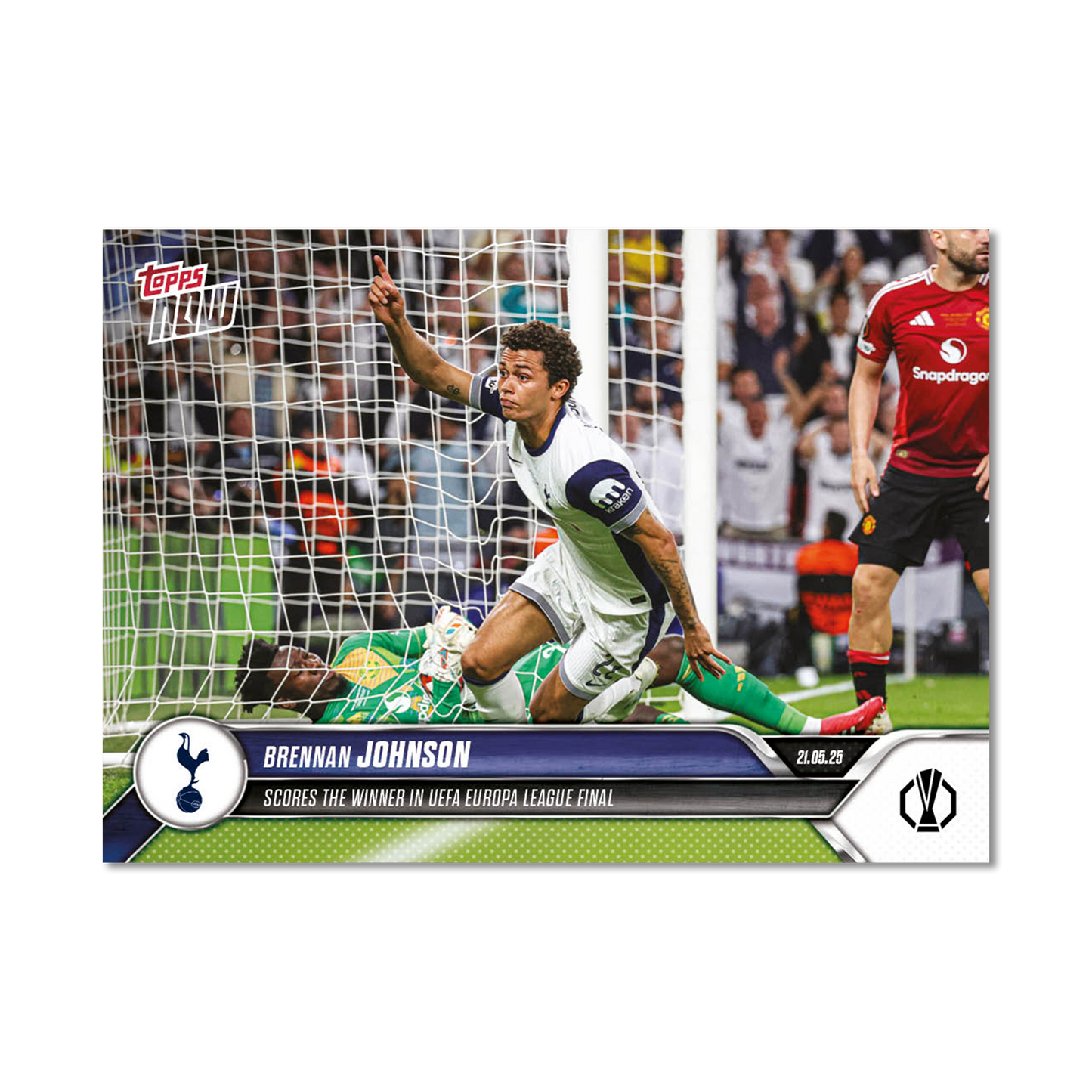 Brennan Johnson - 2024-25 UEL Topps NOW® Card 36 - LOOK FOR RELIC AND AUTO-RELIC - PR: 1925