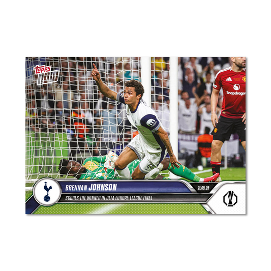 Brennan Johnson - 2024-25 UEL Topps NOW® Card 36 - LOOK FOR RELIC AND AUTO-RELIC - PR: 1925