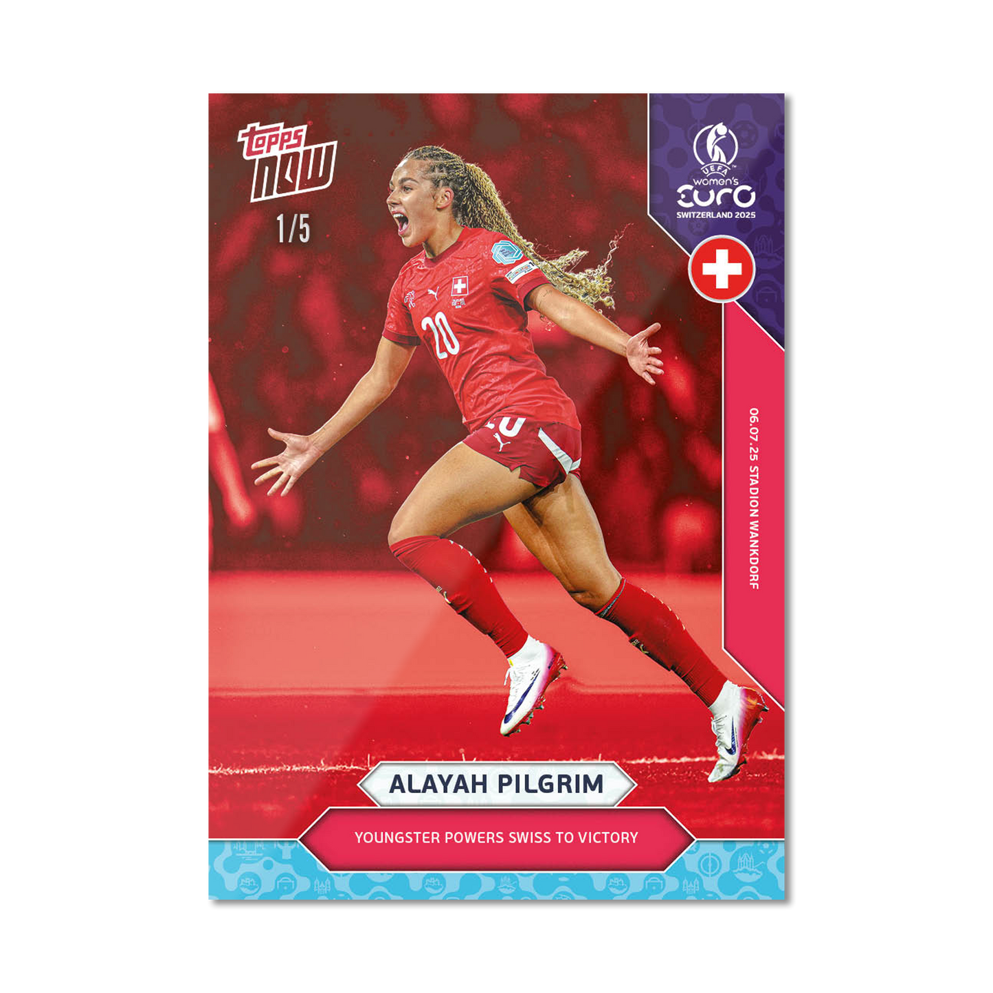 Alayah Pilgrim - UEFA Women’s EURO 2025™ Topps NOW® - Card 8 - PR: 204
