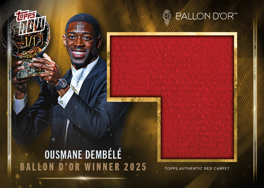 Ousmane Dembélé - 2025 Ballon d'Or Topps NOW® - Card 1 - LOOK FOR AUTOS & RELICS - PR: 6702