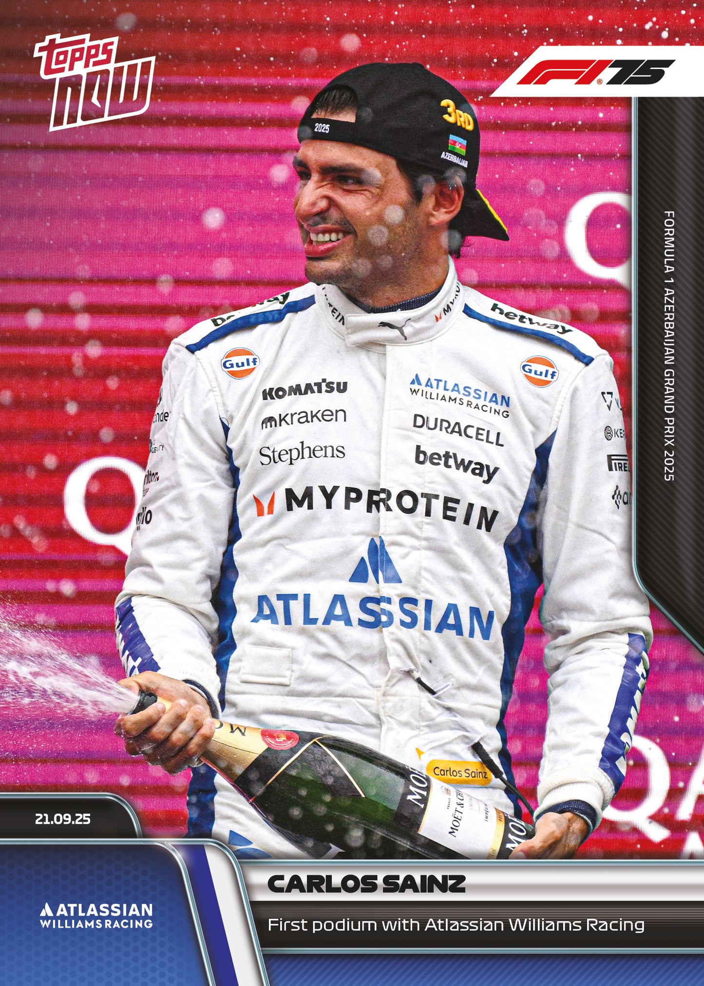 Carlos Sainz - 2025 Formula 1® Topps NOW® - Card 64 - PR: 2896