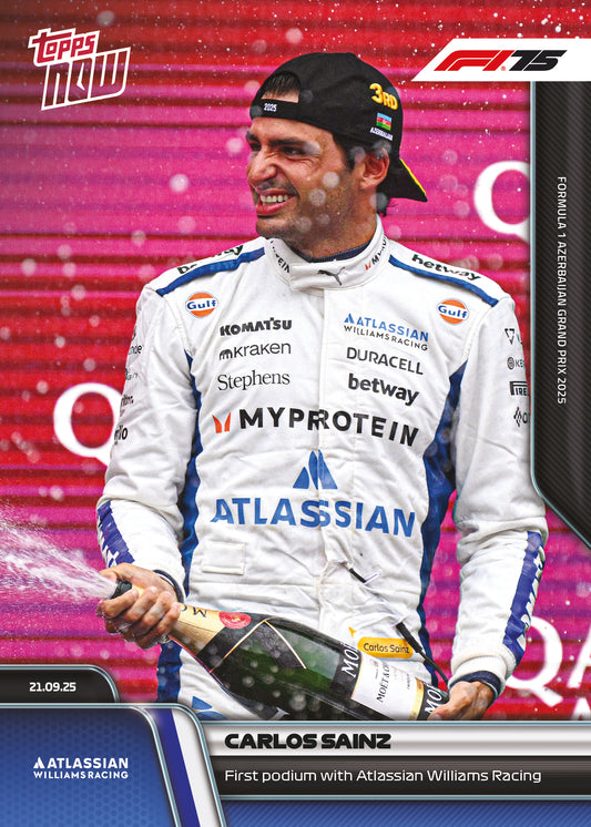Carlos Sainz - 2025 Formula 1® Topps NOW® - Card 64 - PR: 2896