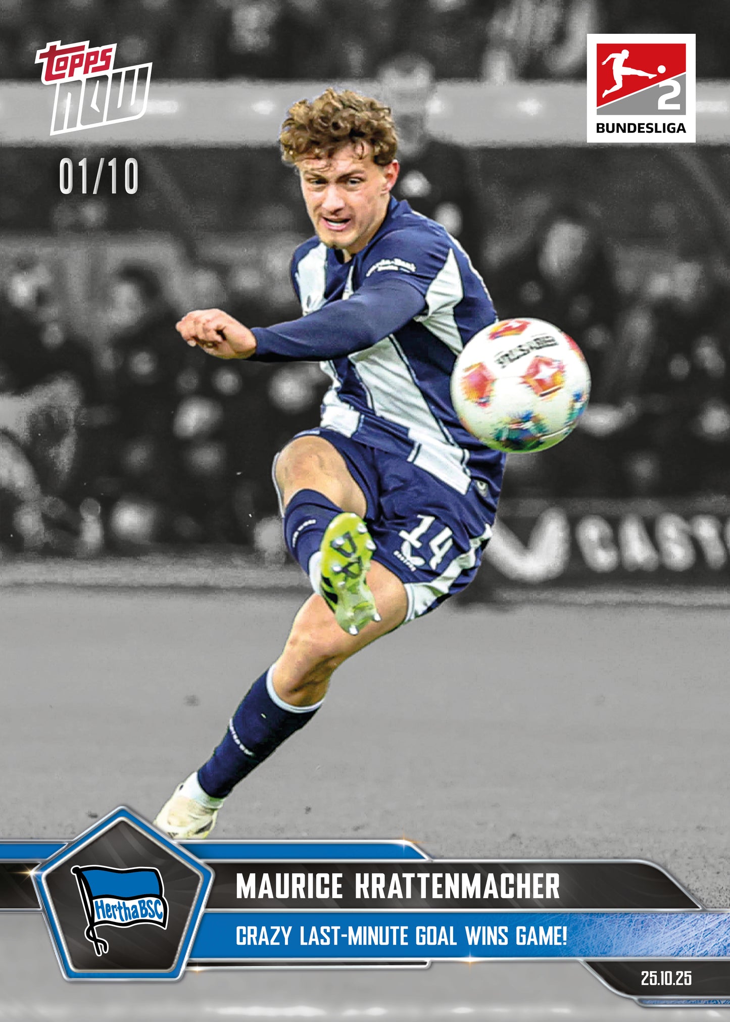 Maurice Krattenmacher - 2025-26 Bundesliga Topps NOW® - Card 47 - PR: 523
