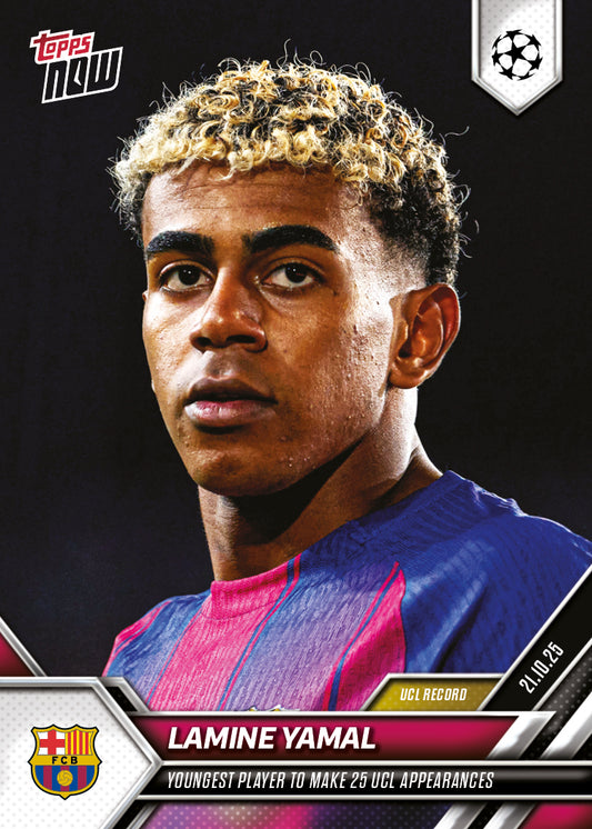 Lamine Yamal - 2025-26 UCL Topps NOW® - Card 33 - PR: 5105