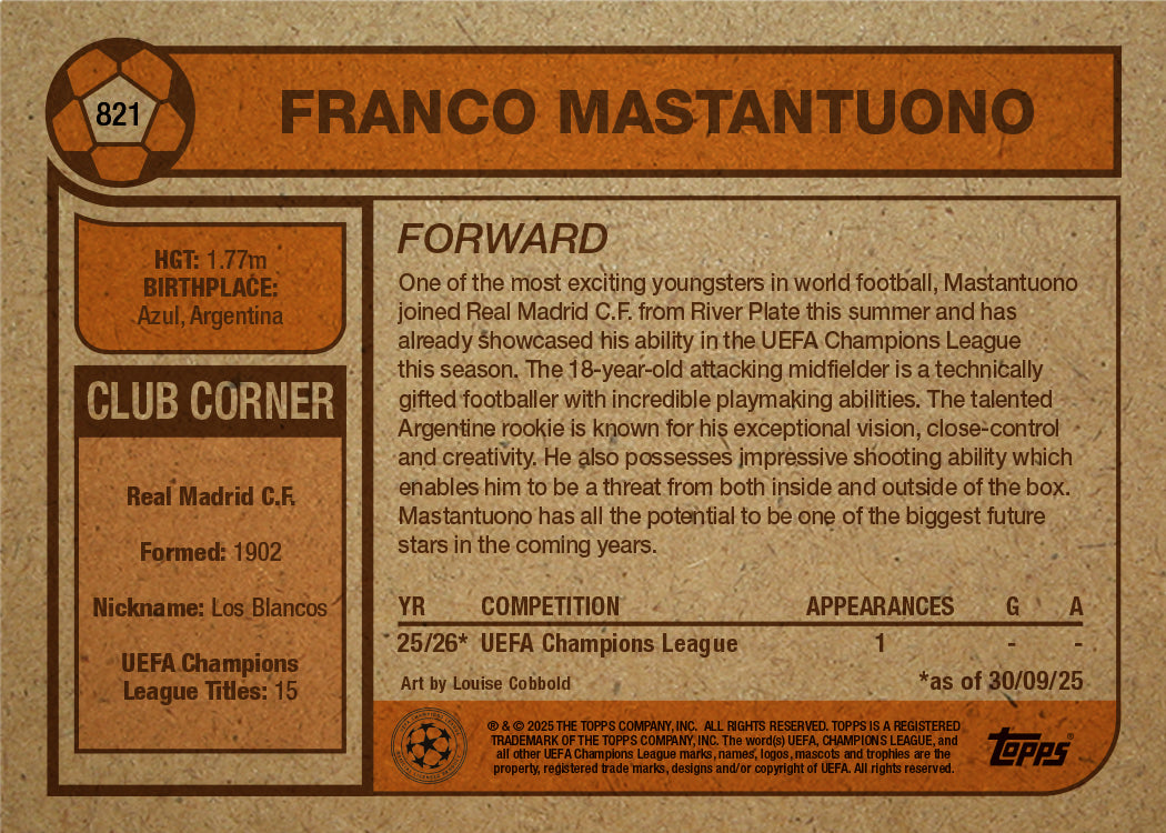 Franco Mastantuono - UCC Living Set® - Card 821 - PR: 2987