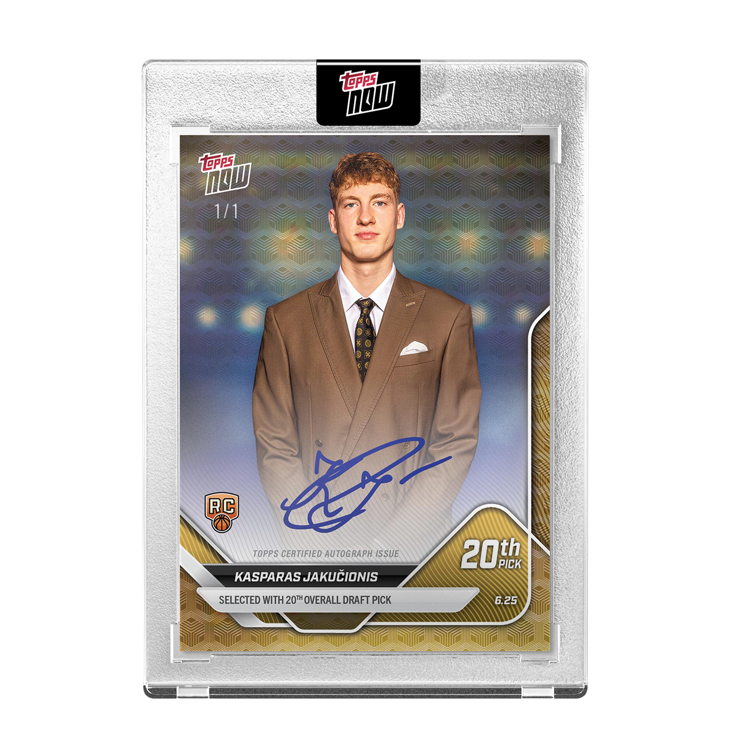 Kasparas Jakučionis - 2025 Topps NOW® Basketball - Card D20 - LOOK FOR AUTOS - PR: 1650