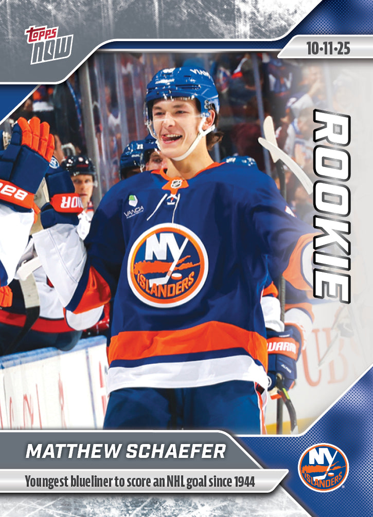 Matthew Schaefer - 2025-26 NHL Topps NOW® - Sticker # 8 Pack - PR: 2695