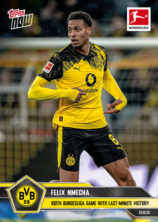 Felix Nmecha - 2025-26 Bundesliga Topps NOW® - Card 48 - PR: 252